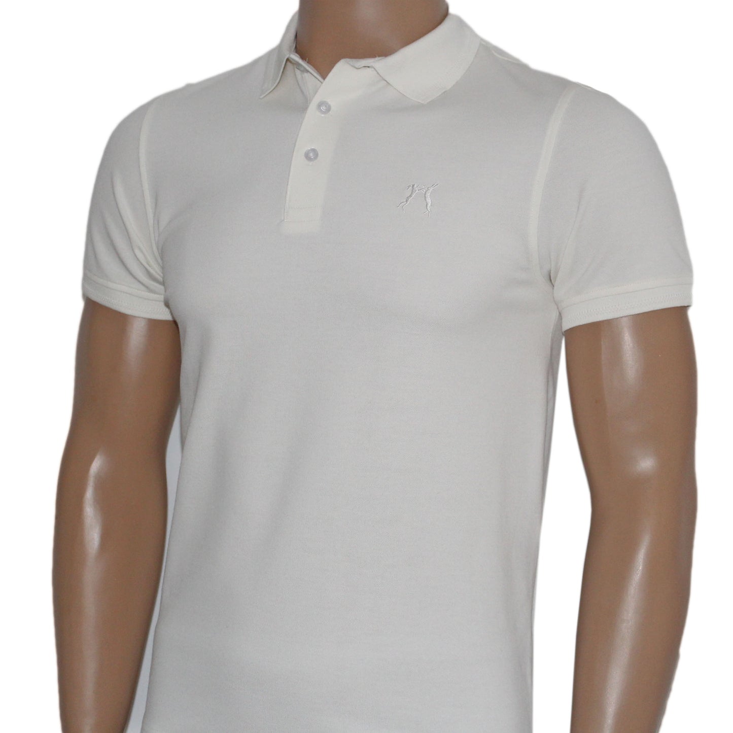 Brown Hare Classic Polo Shirt Egret White
