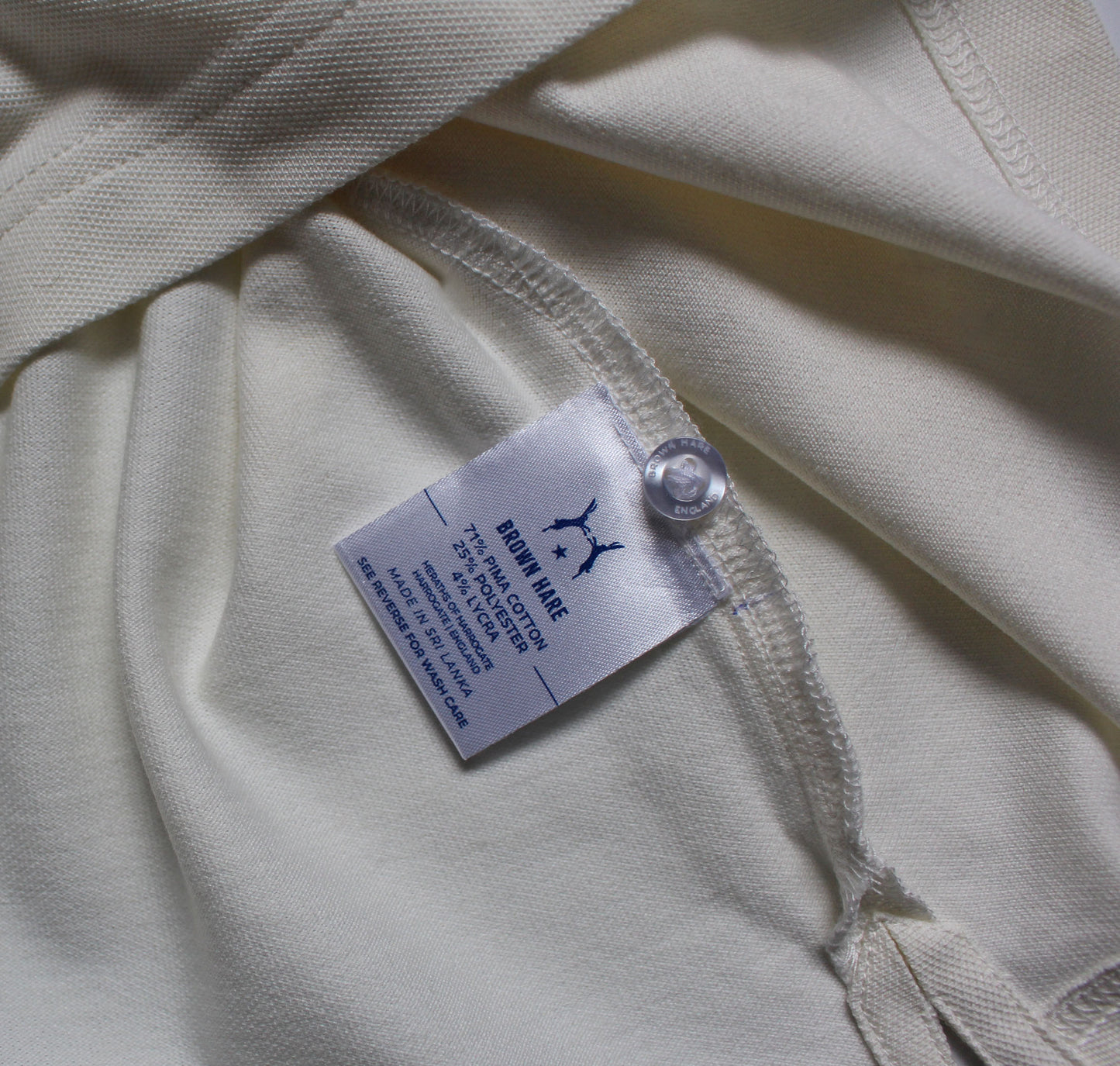 Brown Hare Classic Polo Shirt Egret White