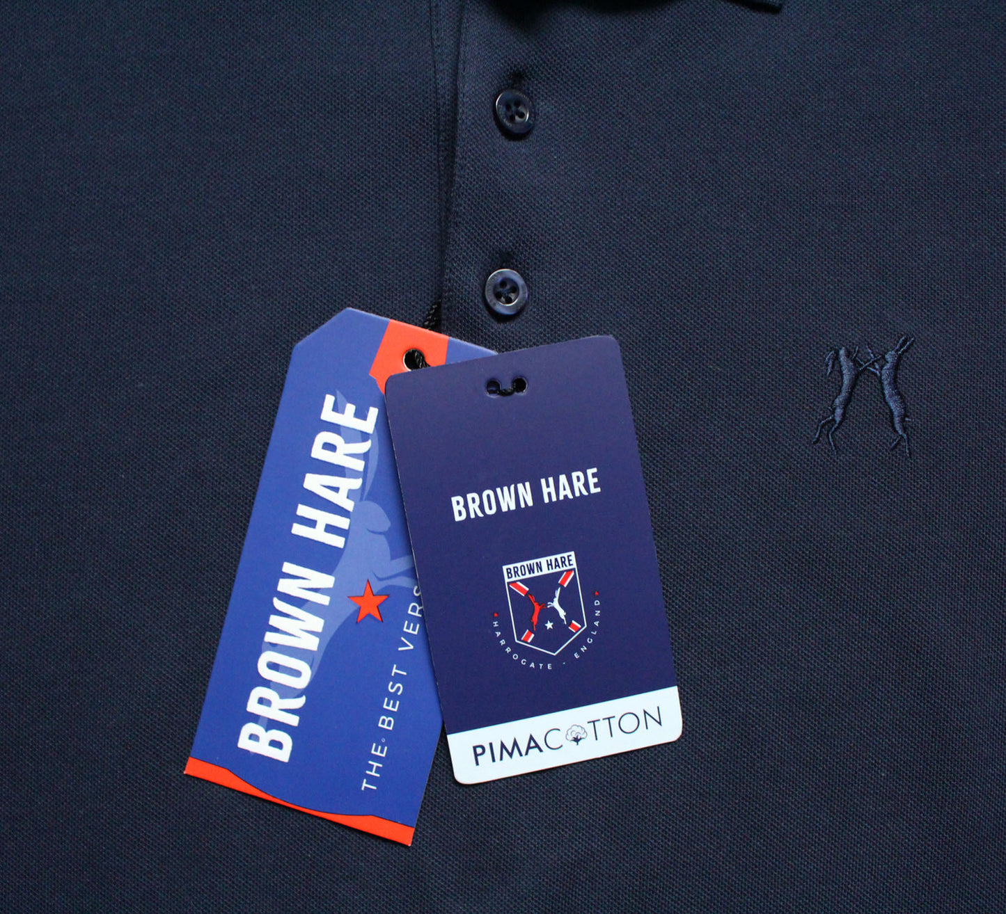 Brown Hare Classic Polo Shirt Navy Blue