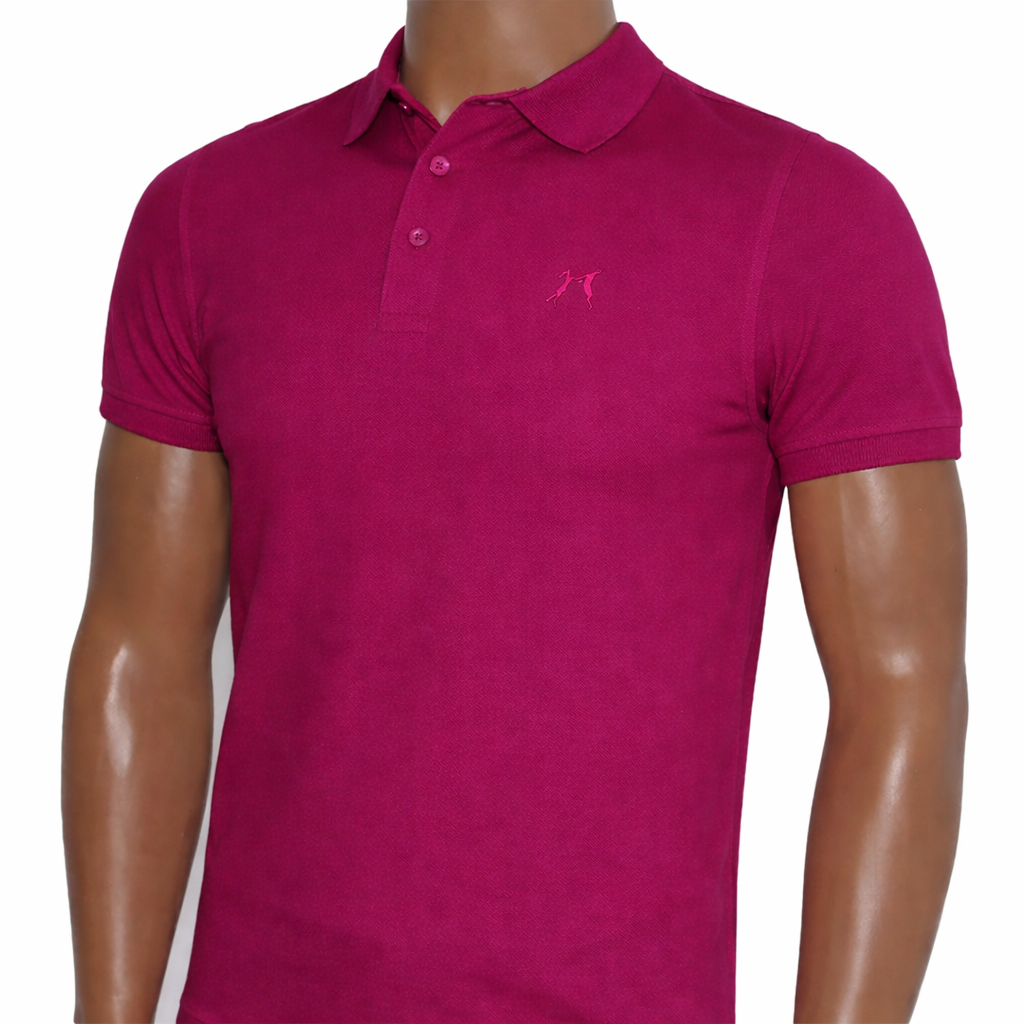 Brown Hare Classic Polo Shirt Burgundy AU